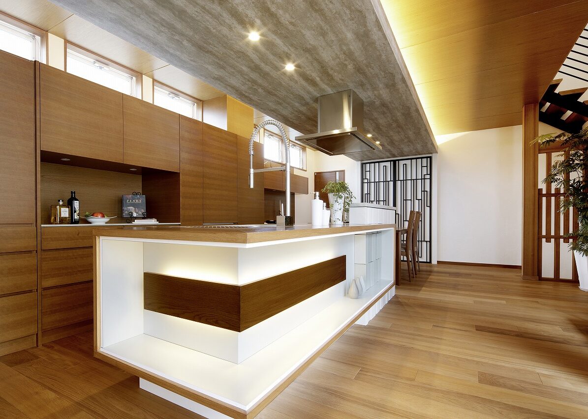 北九州のデザイン住宅新築キッチンスタイル「インテグラル」【オーガニックハウス北九州中央】